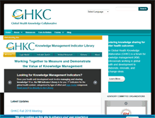 Tablet Screenshot of globalhealthknowledge.org